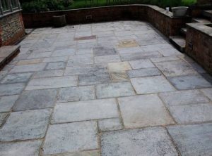 jet washing a driveway